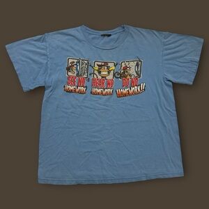 Vintage Y2K Monkey Homework Graphic Tee